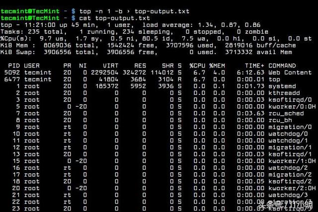 Linux中的12个TOP命令示例